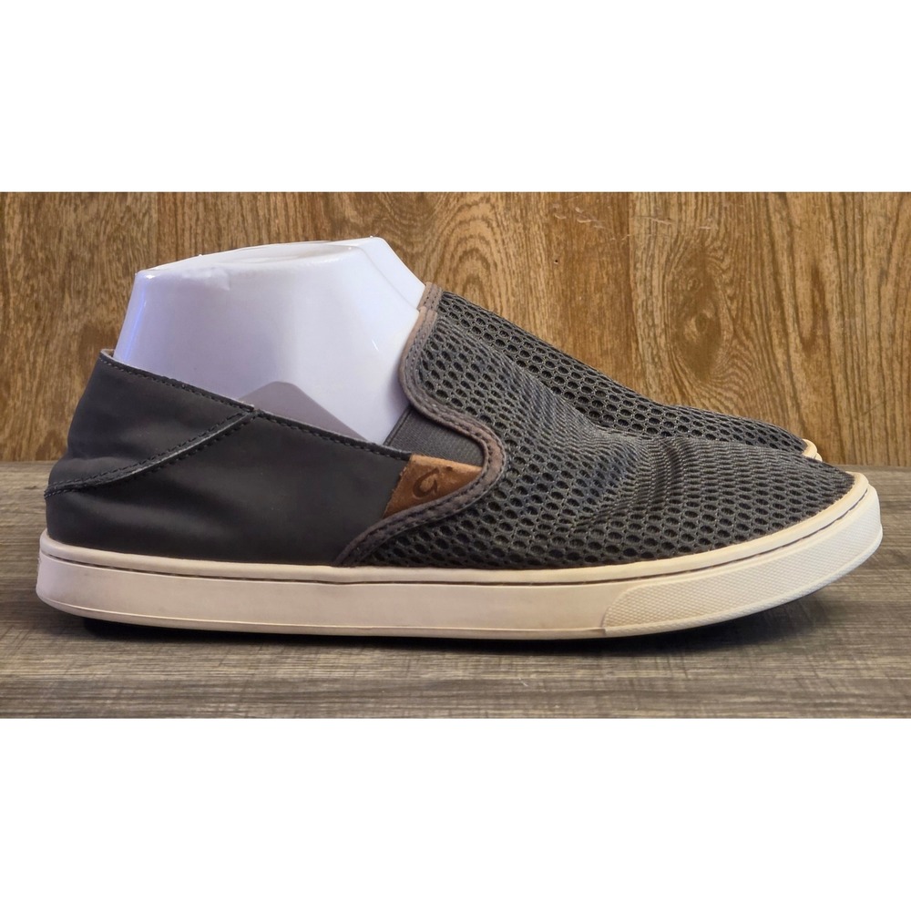 OluKai Pehuea Slip On Loafer Shoes Sneakers Womens Size‎ 8.5 Charcoal